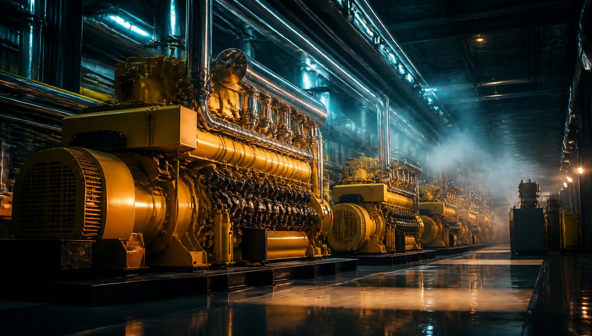 سه Caterpillar 3520B، یک کمکی